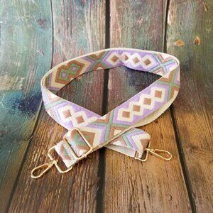 NEW! Embroidered Replacement Purse Strap with Gold-tone Hardware